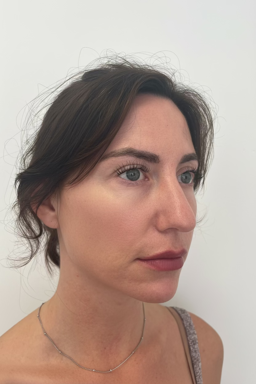 Woman with a under eye dark circles 